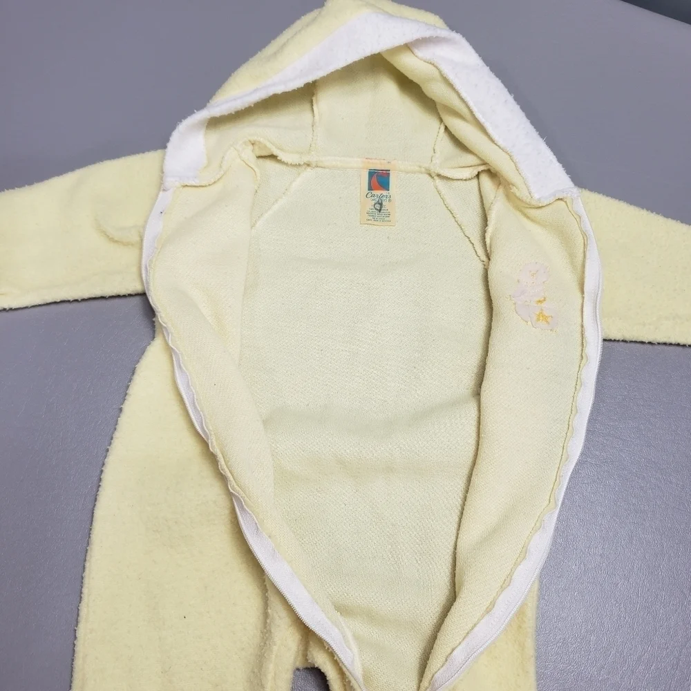 Vintage carters yellow baby pajamas small